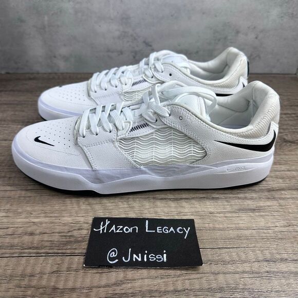 Nike~Men’s~SB Ishod Wair Premium Shoes White/Black Sneakers (DZ5648-101)~Size 9